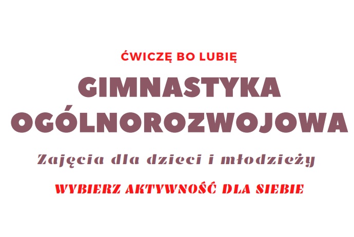 Gimnastyka ogólnorozwojowa dla dzieci i młodzieży 2023/2024