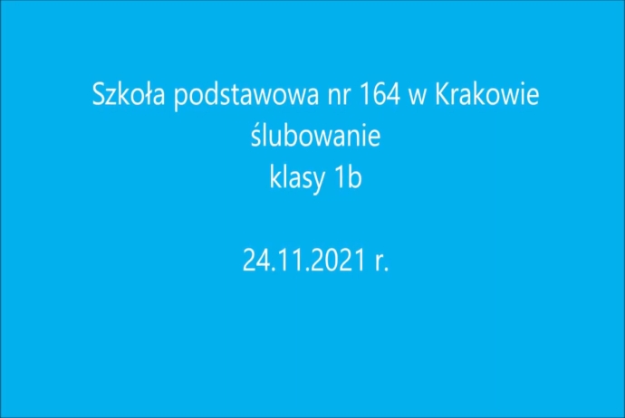 Ślubowanie klasy 1b - rok szkolny 2021/2022