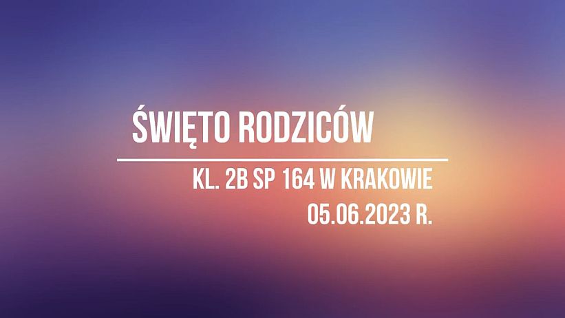 Dzień Rodziców 2b 2023