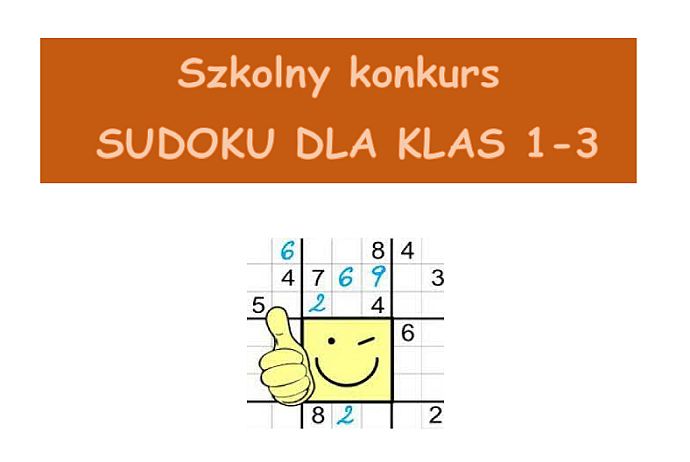 Szkolny konkurs Sudoku dla klas 1-3 2022/2023