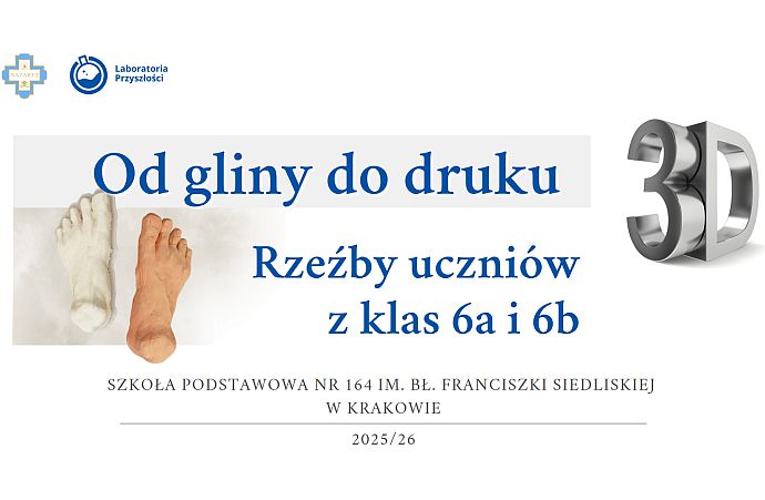 Uczniowie, glina i drukarki 3D