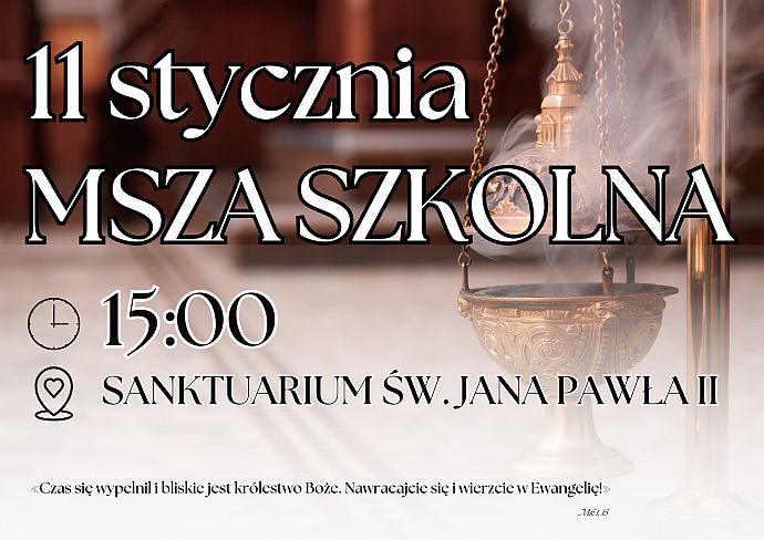 Szkolna Msza święta - 11.01.2026