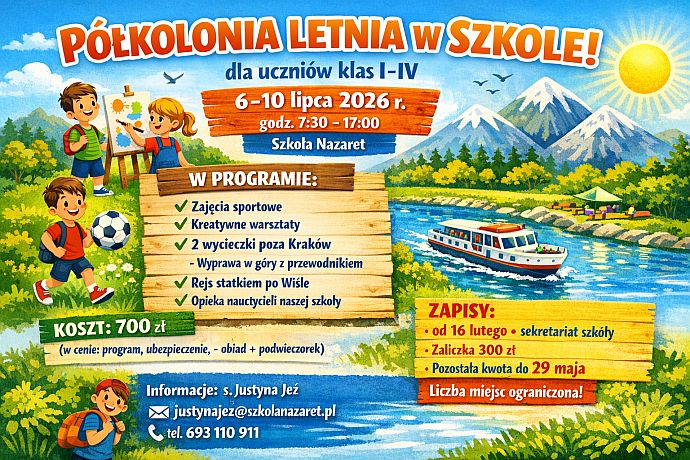 PÓŁKOLONIA LETNIA 2026 r.