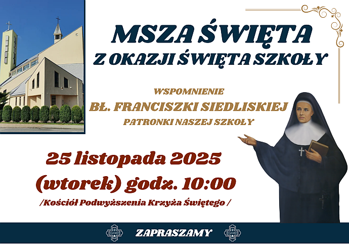 Zaproszenie na Święto Szkoły 2025