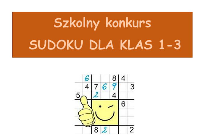 Szkolny konkurs Sudoku dla klas 1-3 2023/2024