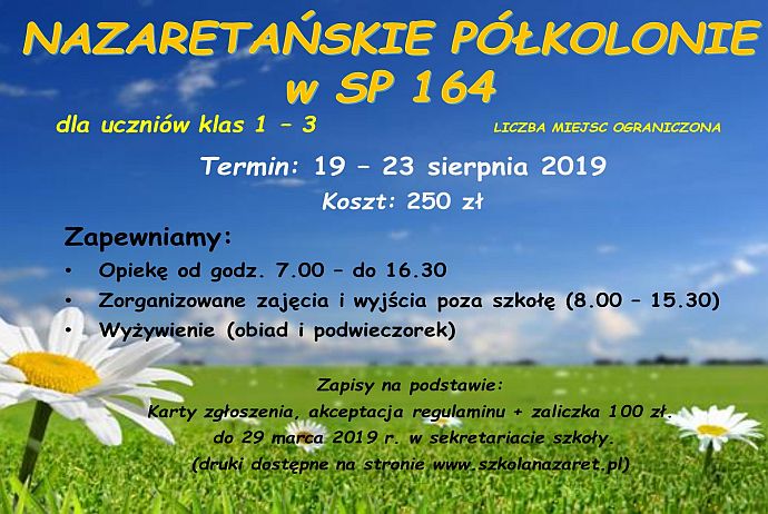 Półkolonie nazaretańskie 19-23.08.2019 r.